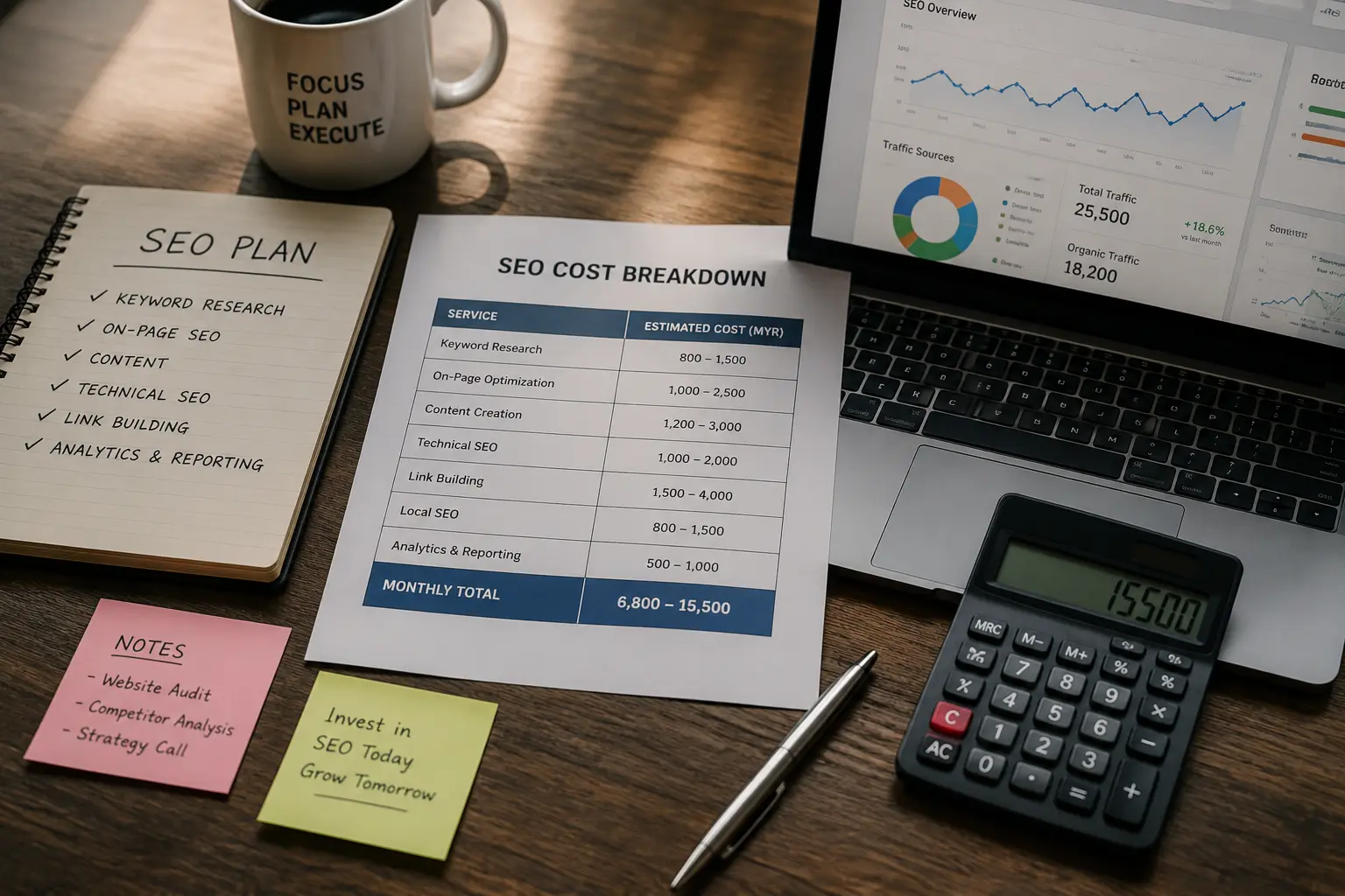 SEO pricing and service cost breakdown in Malaysia